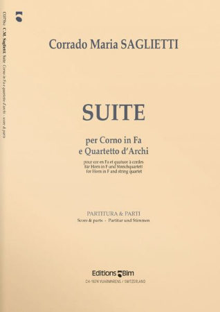 SAGLIETTI:SUITE HORN AND STRING QUARTET SET OF PARTS