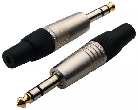 RockCable Jack stereo TRS Plug - 6.3 mm / 1/4", Plastic Cap