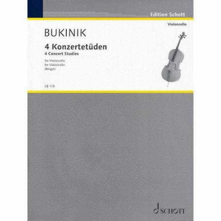 BUKINIK:4 CONCERT STUDIES FOR CELLO