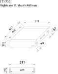 POWER DYNAMICS RACK 2U 19'' FLIGHTCASE