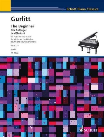 GURLITT:THE BEGINNER OP.211 FOR PIANO 4 HANDS