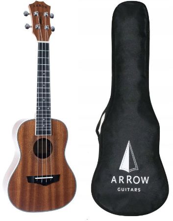 ARROW concert Sapele Plus ukulele MH10 w/bag