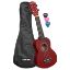 CASCHA Soprano Ukulele Linden Red incl.bag HH3961