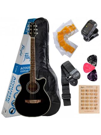 FLIGHT AKUSTIČNA KITARA F-230 BLK set