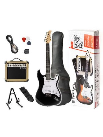 TERRIS ELEKTRIČNA KITARA TEP1BLK SET