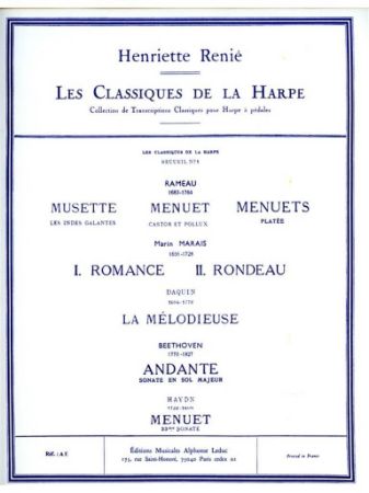 RENIE:LES CLASSIQUES DELA HARPE