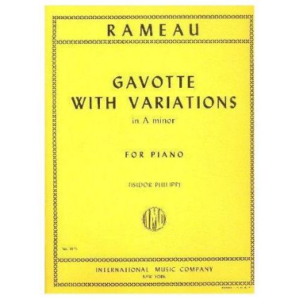 RAMEAU:GAVOTTE WITH VARIATIONS IN A-MOLL FOR PIANO
