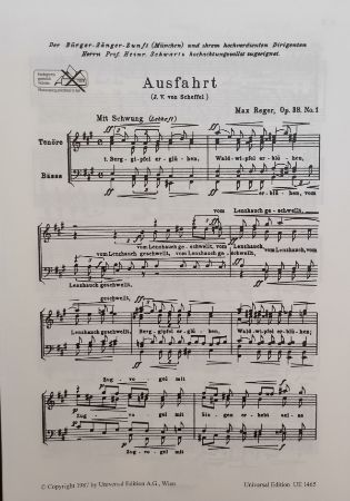 REGER:AUSFAHRT OP.38/1 TTBB