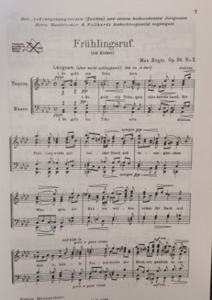 REGER:FRUHLINGSRUF OP.38/2 TTBB