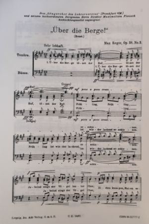 REGER:"UBER DIE BERGE!" OP.38/2 TTBB