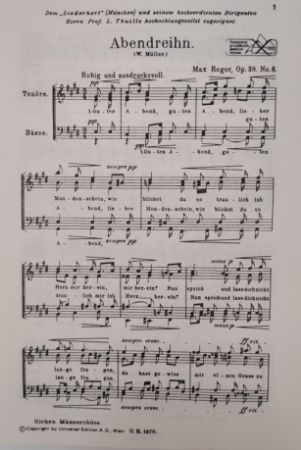 REGER:ABENDREIHN OP.38/6 TTBB
