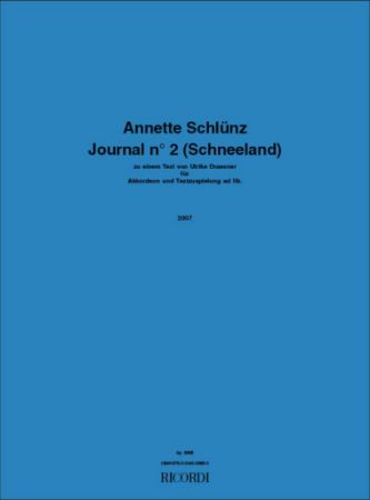 SCHLUNZ:JOURNAL NO.2 AKKORDEON (Schneeland)