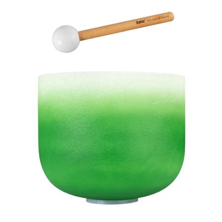 SELA Kristalna pojoča posoda Singing Bowl Chakra 11" - Green, Heart, F (432 Hz)