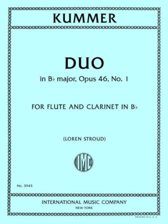 KUMMER:DUO OP.46NO.1 FLUTE AND CLARINET KUMMER:DUO OP.46NO.1 FLUTE AND CLARINET