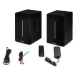 AUDIZIO KS01B Aktivni komplet zvočnikov za police 120 W BT črne barve