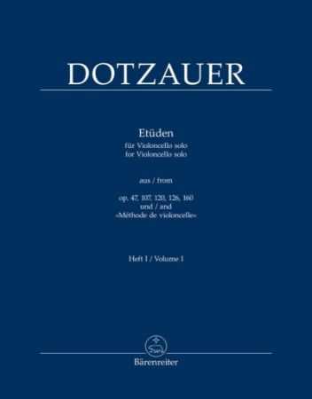 DOTZAUER:ETUDEN FROM OP.47,107,120,126,160 AND METHODE DE VIOLONCELLE VOL.1