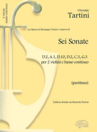 TARTINI:6 SONATEN D.2,A.1,D.10,D.2,C.3,G.3  2VIOLINI E BASSO CONTINUO