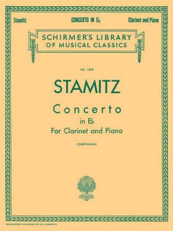 STAMITZ C.:CONCERTO IN Eb FOR CLARINET AND PIANO