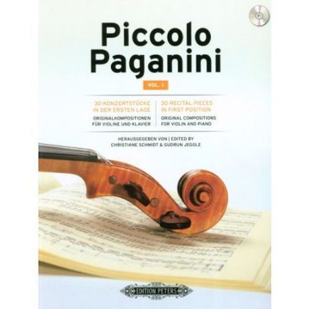 PICCOLO PAGANINI 30 RECITAL IN FIRST POSITION VIOLIN AND PIANO + CD