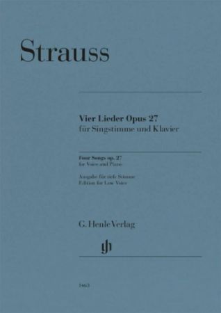 STRAUSS R.:FOUR SONGS OP.27 LOW VOICE