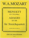 MOZART:MENUETT KV 355,ADAGIO KV 540 STRING QUARTET