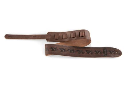 PAS ZA KITARO Ovation Guitar Straps Premium leather chocolate