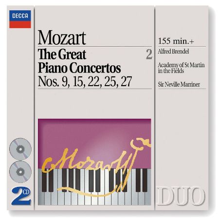 MOZART:THE GREAT PIANO CONCERTOS NOS.9,15,22,25,27/BRENDEL/MARRINER 2CD