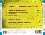 LUTOSLAWSKI:CONCERTO FOR ORCHESTRA,PARTITA FOR VIOLIN/TETZLAFF