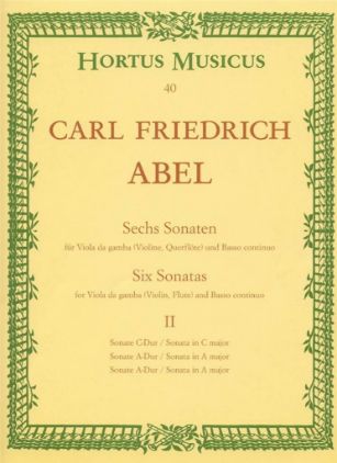 ABEL:SIX SONATAS FOR (VIOLIN,FLUTE)AND BASSO CON.2/4-6