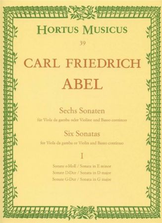 ABEL:SIX SONATAS (VIOLIN,FLUTE)AND BASSO CON. 1/1-3