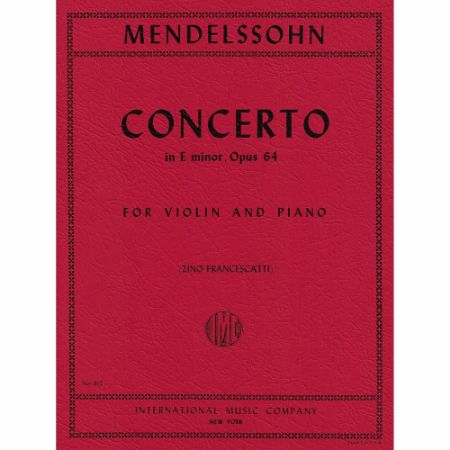 MENDELSSOHN:FLUTE CONCERTO E MINOR OP.64 FOR FLUTE AND PIANO