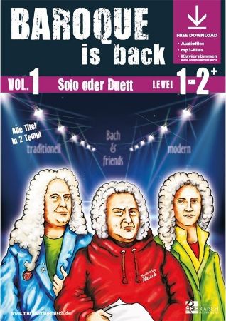 BAROQUE IS BACK SOLO TROMPETE ODER DUETT LEVEL 1-2 VOL.1 + AUDIO ONLINE