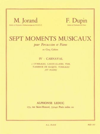 JORAND/DUPIN:SEPT MOMENTS MUSICAUX IV-CARNAVAL