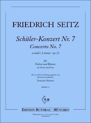 SEITZ:VIOLIN CONCERTO NO.7 OP.25 VIOLIN AND PIANO