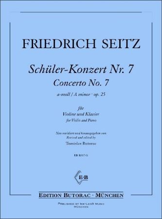 SEITZ:VIOLIN CONCERTO NO.7 OP.25 VIOLIN AND PIANO