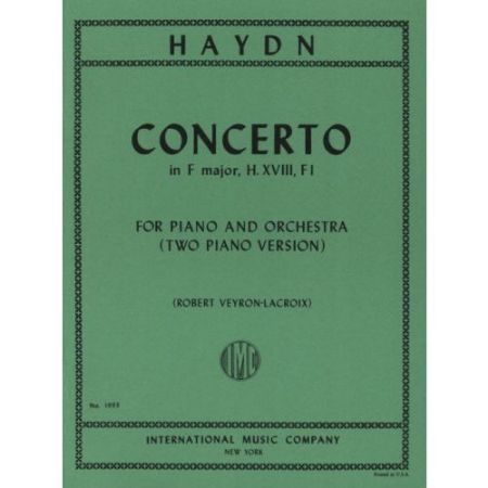 HAYDN:CONCERTO IN F MAJOR H.XVIIIFI FOR TWO PIANO VERSION