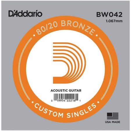 DAddario struna za akustično kitaro BW042 80/20 Bronze Wound 042