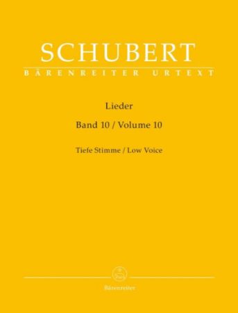 SCHUBERT:LIEDER LOW VOICE VOL.10