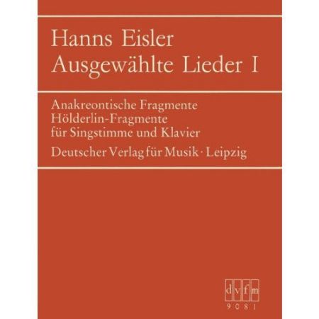 EISLER:AUSGEWAHLTE LIEDER 1
