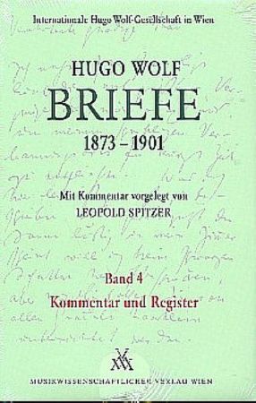 HUGO WOLF BRIEFE 1873-1901 BAND 4 KOMMENTAR UND REGISTER