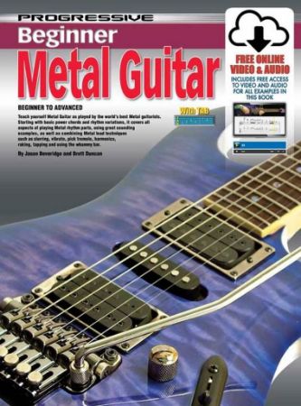 PROGRESSIVE BEGINNER METAL GUITAR + 2DVD +CD+DVD-ROM+ AUDIO ACCESS