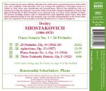 SHOSTAKOVICH:PIANO SONATA NO.1,24 PRELUDES/SCHERBAKOV