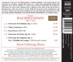 RACHMANINOV:MORCEAUX DE FANTAISIE/BORIS GILTBURG