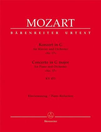 MOZART:PIANO CONCERTO IN G MAJOR KV453 NO.17 PIANO REDUCTION 2 PIANOS