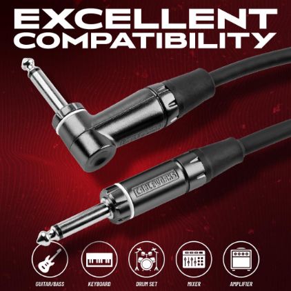 Gator Cableworks kabel J-J 9,1 m Composer Series Deluxe Straight to Right Angle