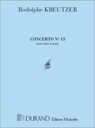 KREUTZER:CONCERTO POUR VIOLON & PIANO NO.13