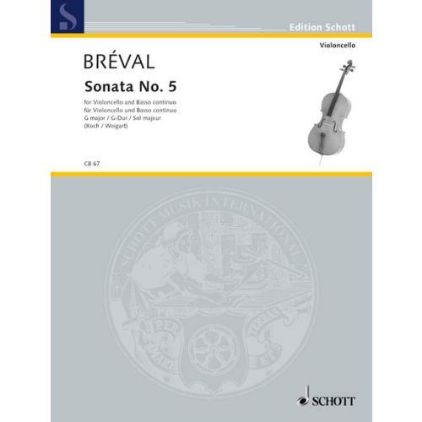 BREVAL:SONATA NO.5 G-DUR FOR CELLO AND PIANO