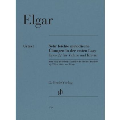 ELGAR:VERY EASY MELODIOUS IN THE FIRST EXERCISES OP.22 VIOLIN AND PIANO