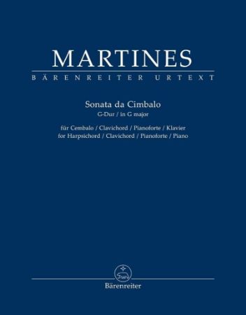 MARTINES:SONATA DA CIMBALO G-DUR FOR HARPSICHORD/PIANO