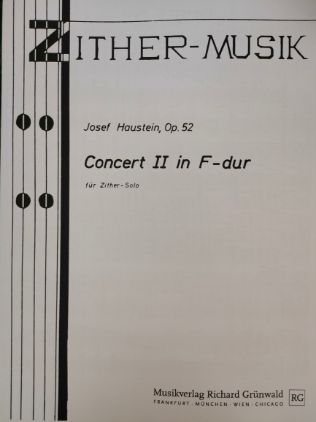 HAUSTEIN:CONZERT IV OP.52 F-DUR FUR ZITHERSOLO